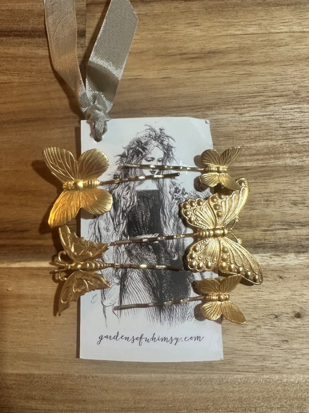 Gold Butterfly Bobby Pins